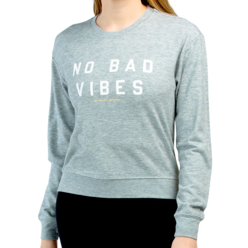 NWT Spiritual Gangster No Bad Vibes Crew Neck Top